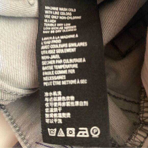 Free People We The Free Floral Print Bell Bottom Jeans Gray Size 24 - Picture 7 of 9